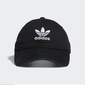 Adidas Black Relaxed Strap-Back Hat